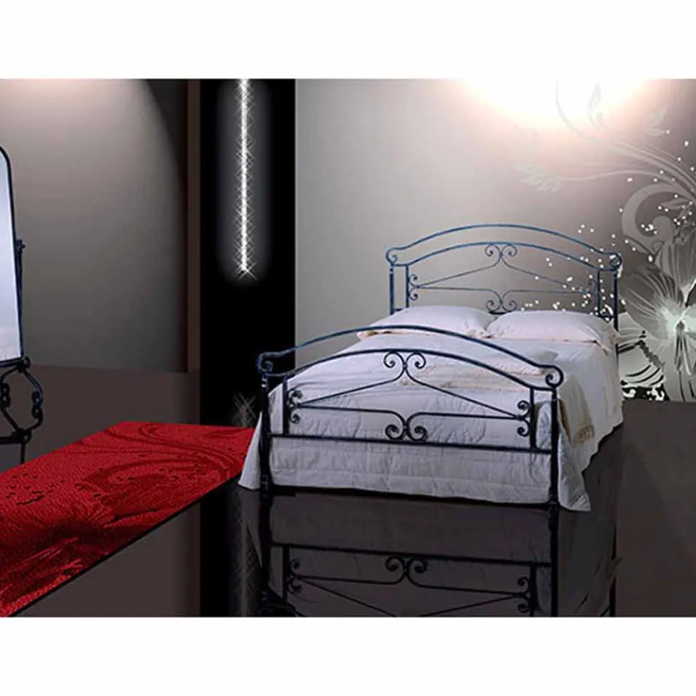 Orione Doppelbett aus Schmiedeeisen in Design