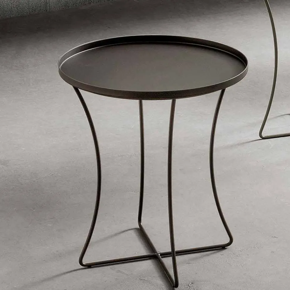 Metall Couchtisch mit Behälter Tablett Made in Italy - Numbo