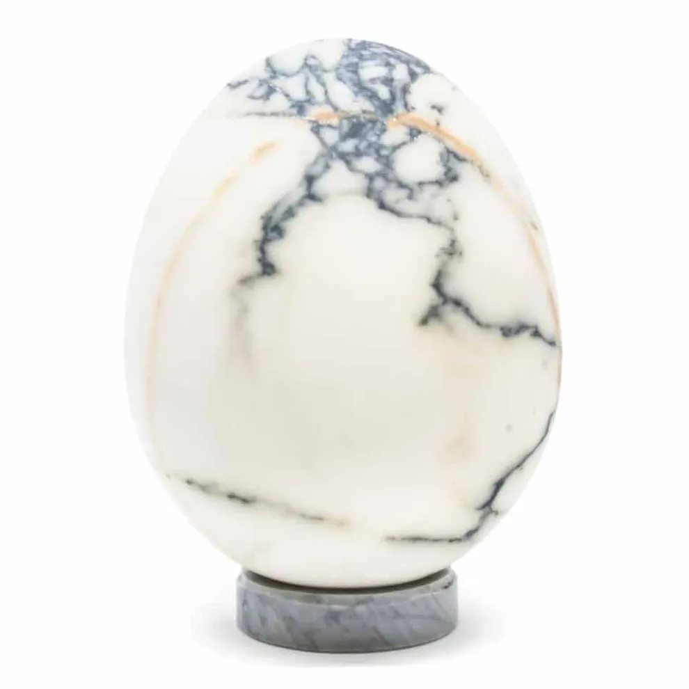 Mittleres Eierdekor aus Paonazzo-Marmor Elegantes Design Made in Italy - Olimo