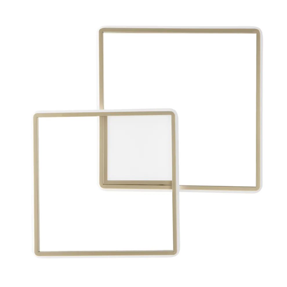 Modern - Formale Wandleuchte aus gold lackiertem Metall mit LED