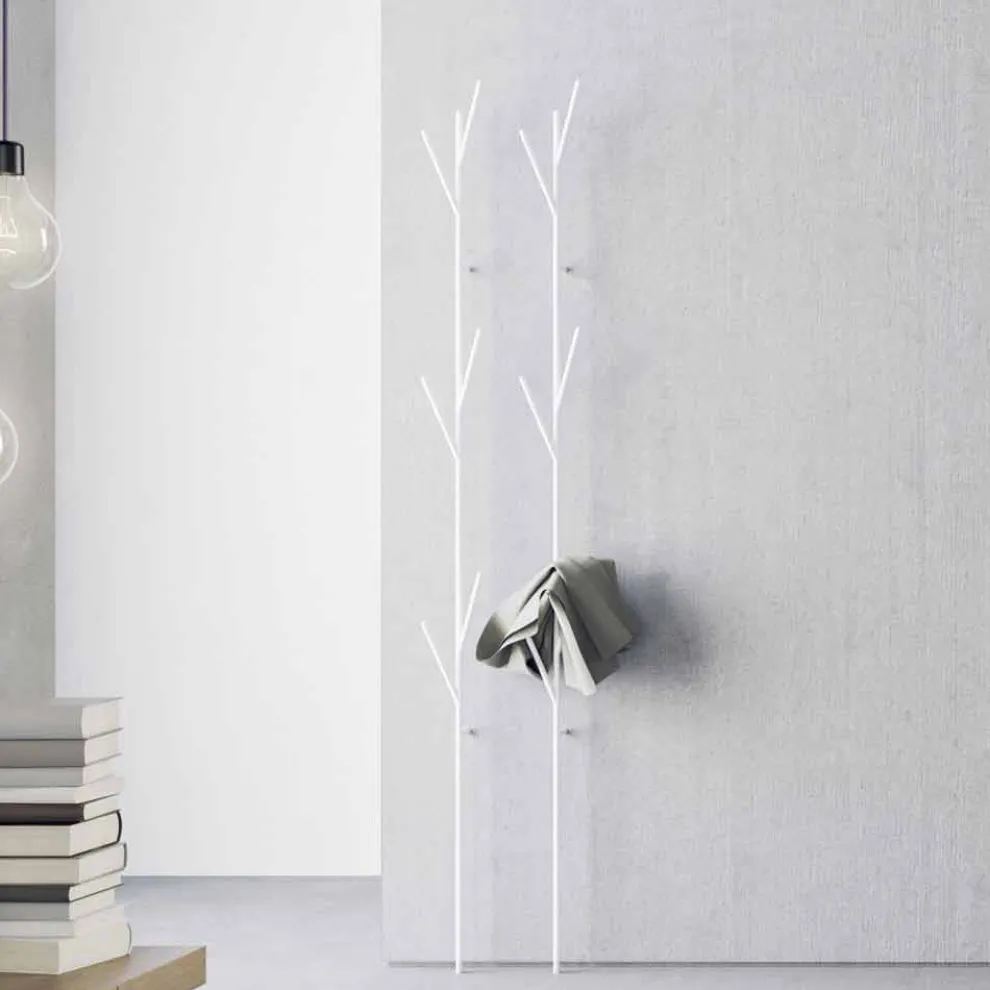Modern Design Bodengarderobe in Weiß oder Chrom Metall - Kottac