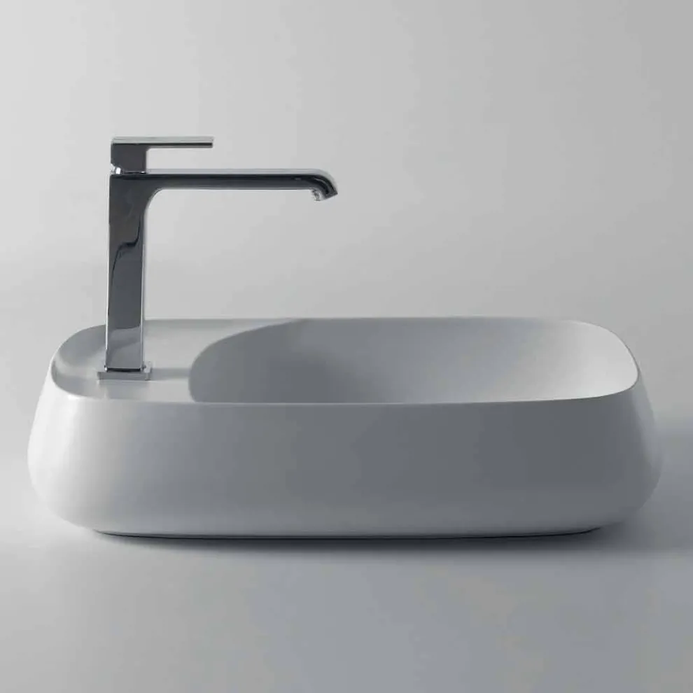 Moderne Arbeitsplatte L 60 cm Spüle aus Keramik, Made in Italy, Gaiola