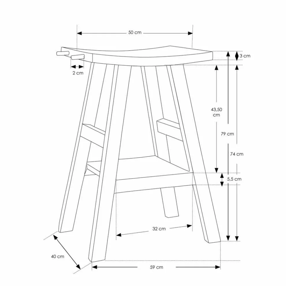Moderne Badezimmerkonsole aus natürlichem Teakholz mit seitlichen Haken - Zacary