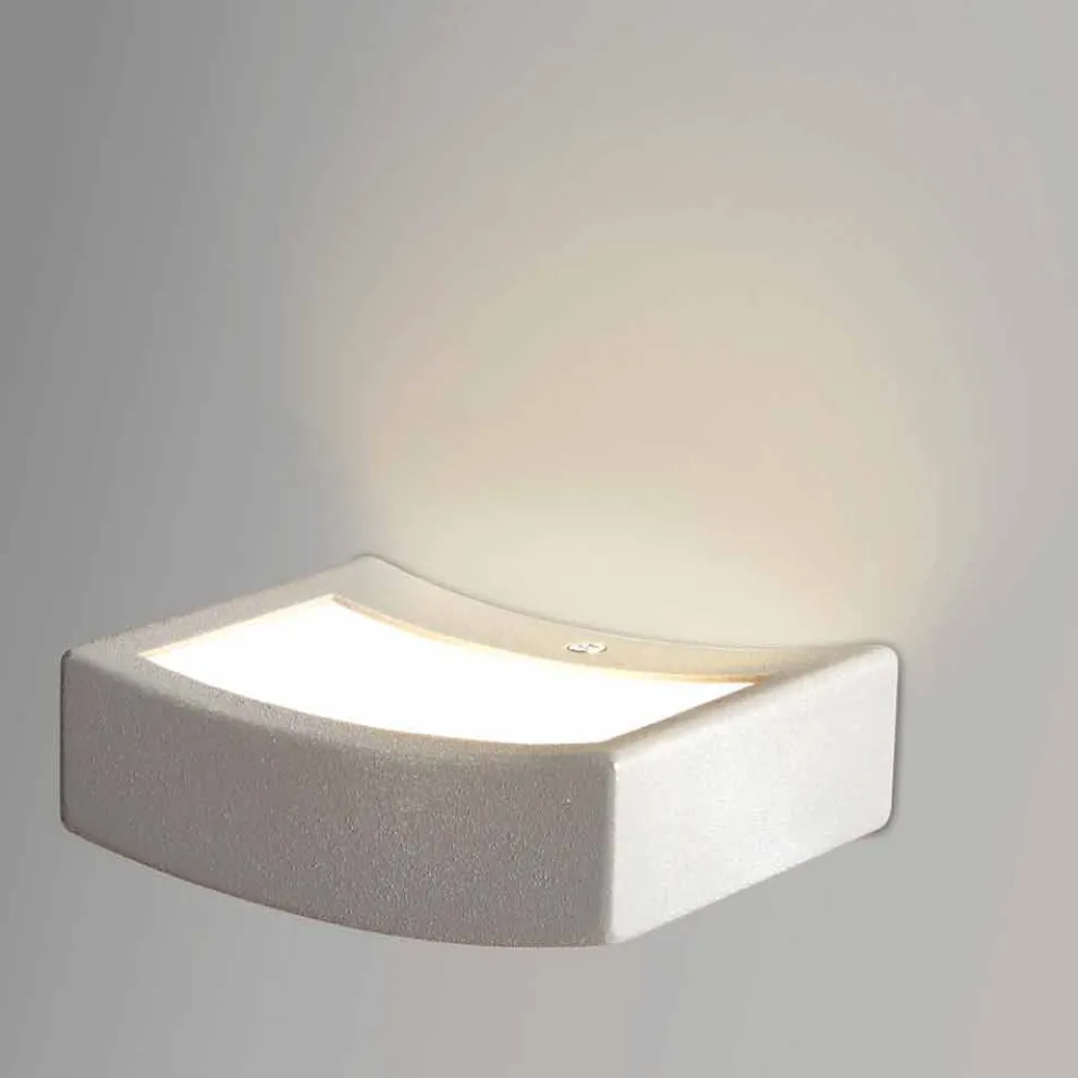 Moderne Design-Wandleuchte aus Stahl 13xH 3,5x Sp 10 cm Osea