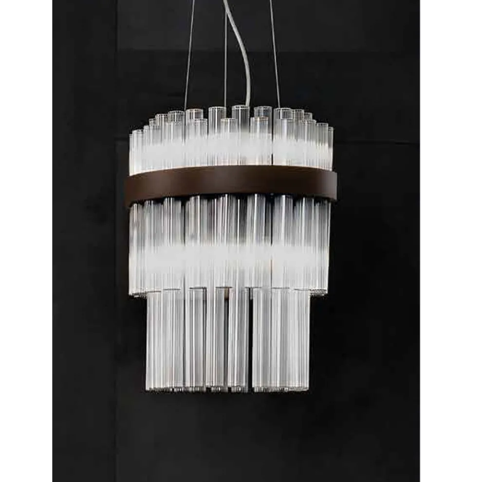 Moderne Hängelampe aus mundgeblasenem Luxusglas Made in Italy - Maesta
