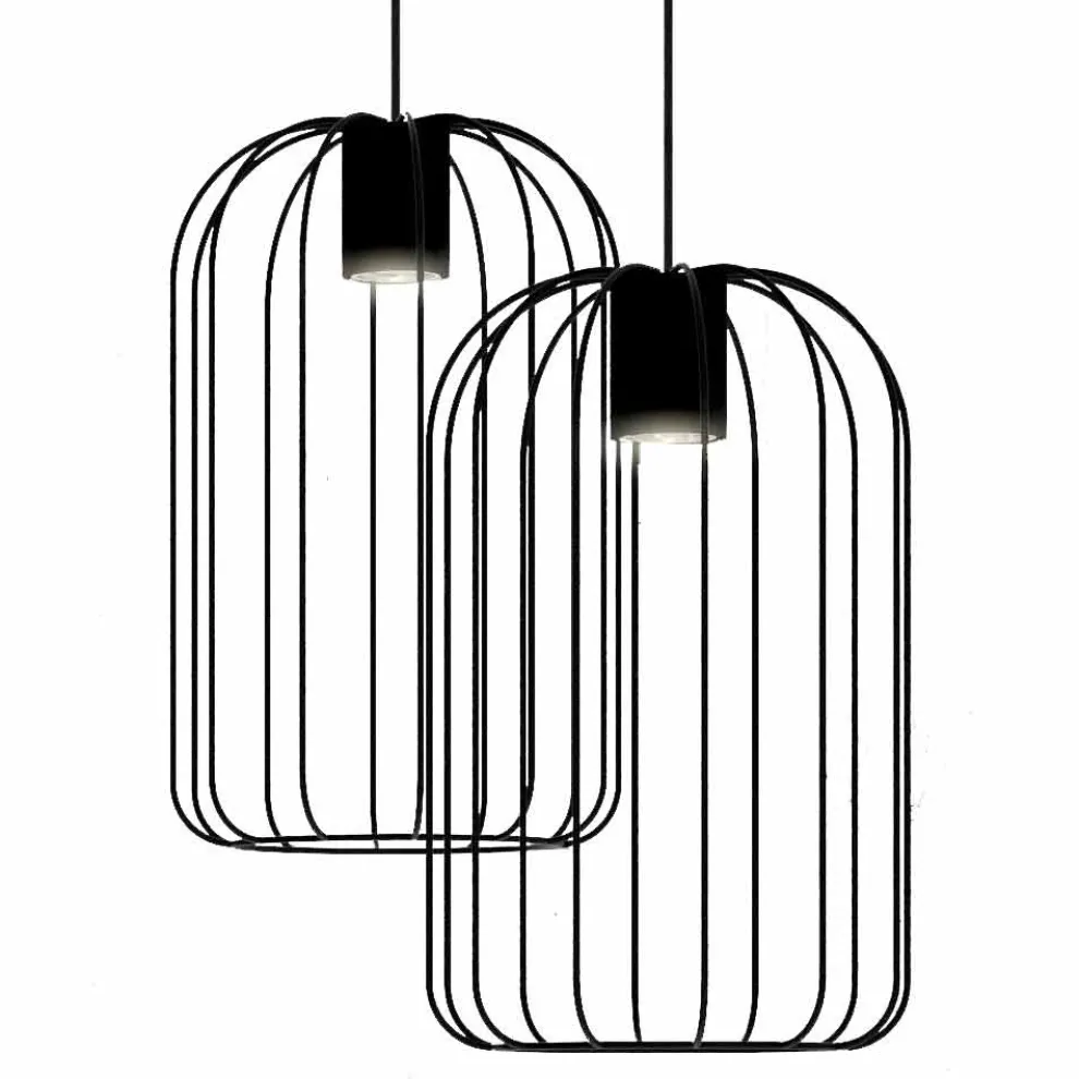 Moderne Hängelampe mit Metalldrahtstruktur Made in Italy - Cage