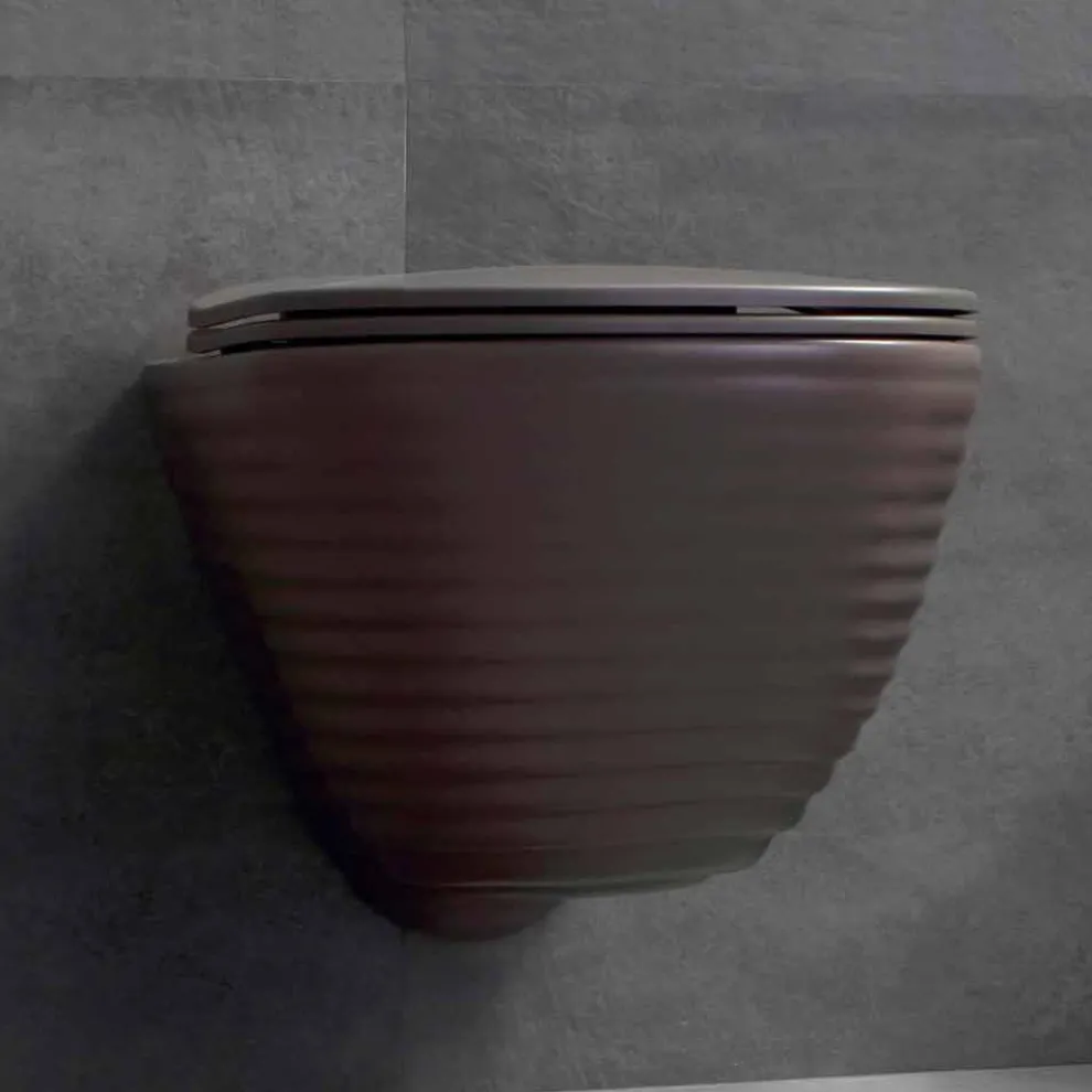 Moderne Hängetoilettenvase aus weißer oder farbiger Keramik Trabia