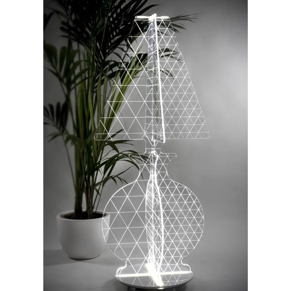 Moderne laserbeschriftete Plexiglas-Stehlampe 3 Größen - Raissa