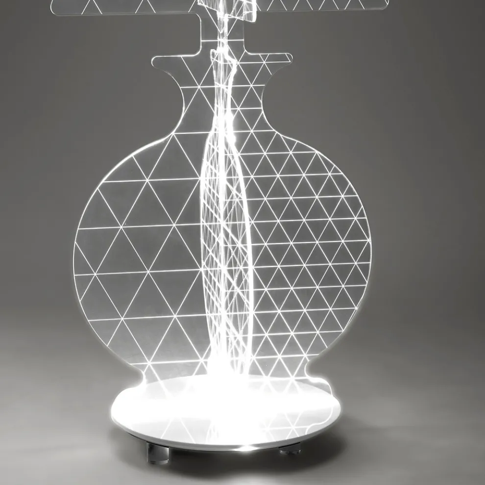 Moderne laserbeschriftete Plexiglas-Stehlampe 3 Größen - Raissa