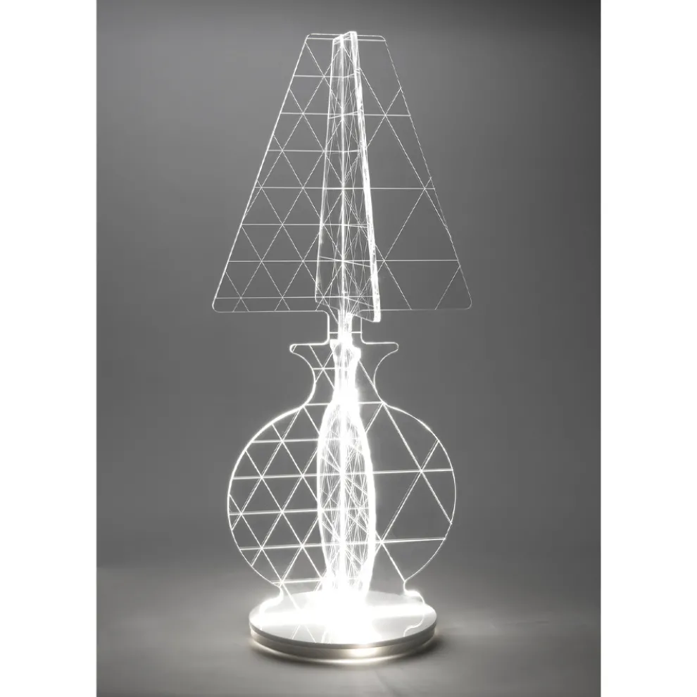 Moderne laserbeschriftete Plexiglas-Stehlampe 3 Größen - Raissa