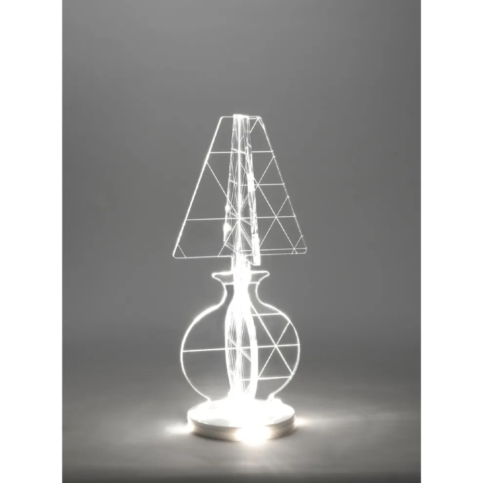 Moderne laserbeschriftete Plexiglas-Stehlampe 3 Größen - Raissa