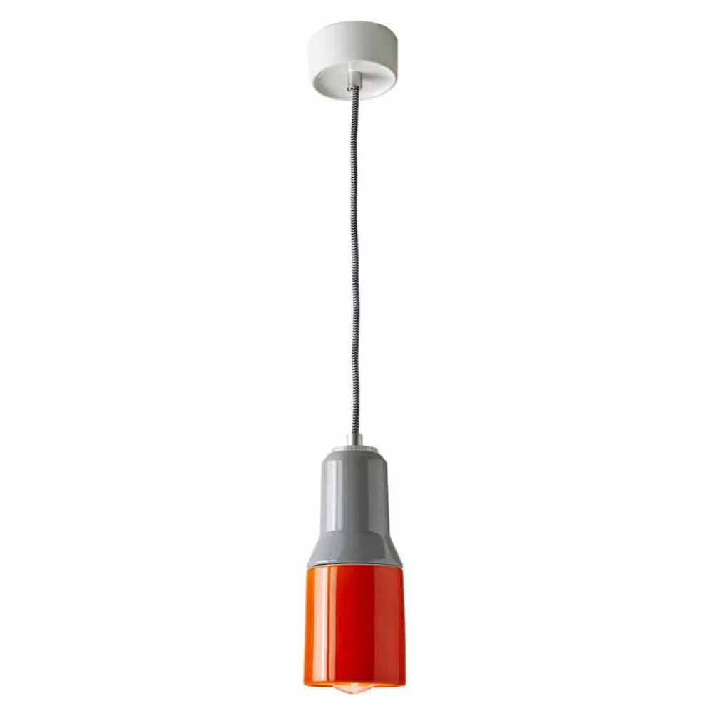 Moderne Pendelleuchte aus Keramik und Aluminium in Italien, Asien