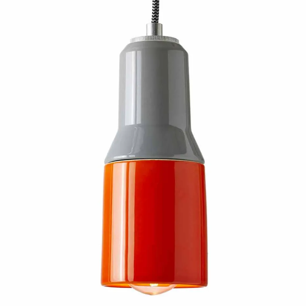 Moderne Pendelleuchte aus Keramik und Aluminium in Italien, Asien