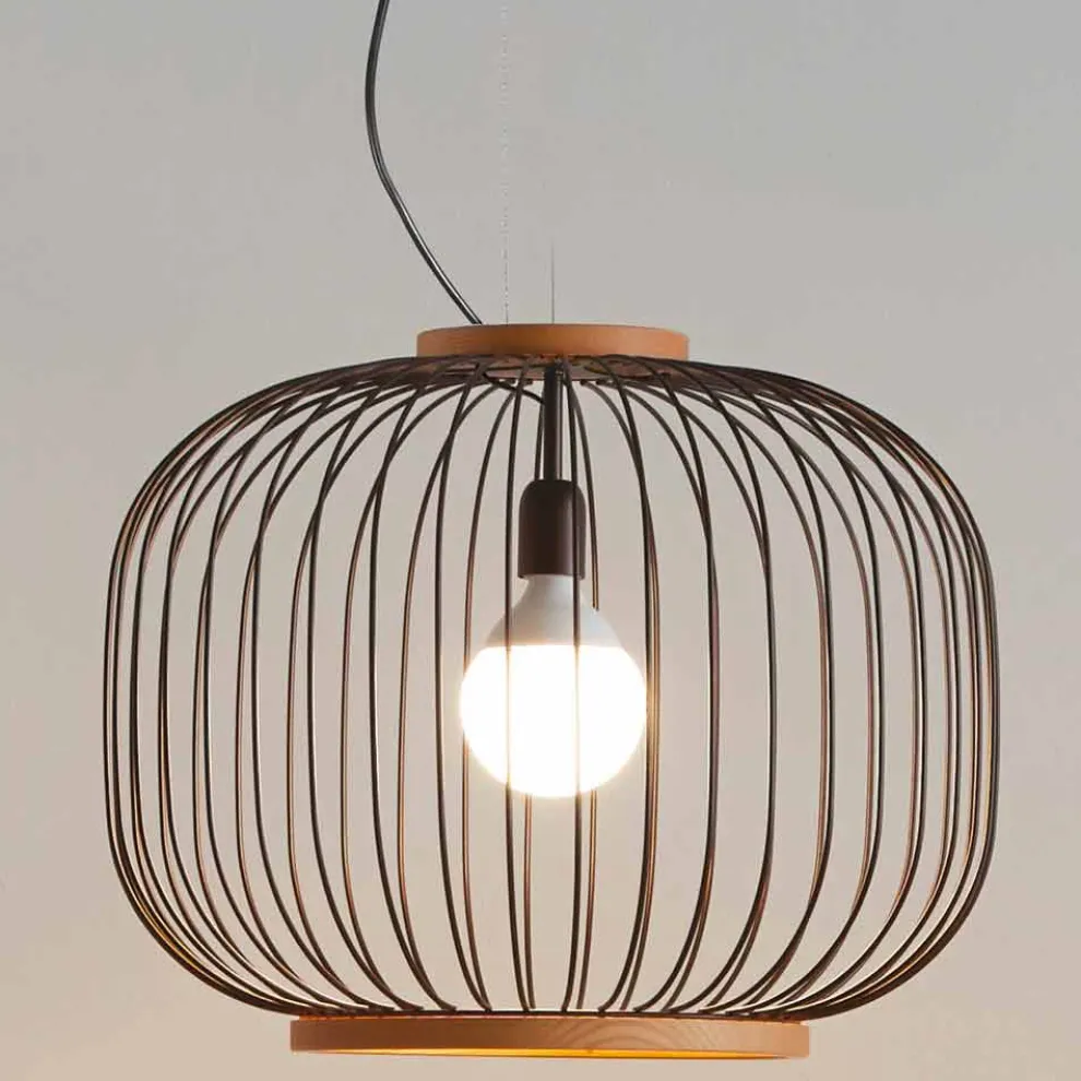 Moderne Pendelleuchte aus Stahl 58xH48x L.cavo100 cm Jana