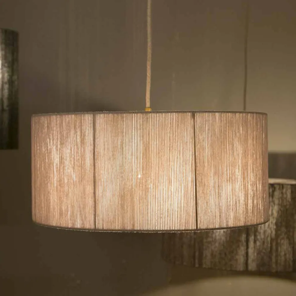Moderne Pendelleuchte aus Wolle Made in Italy Evita
