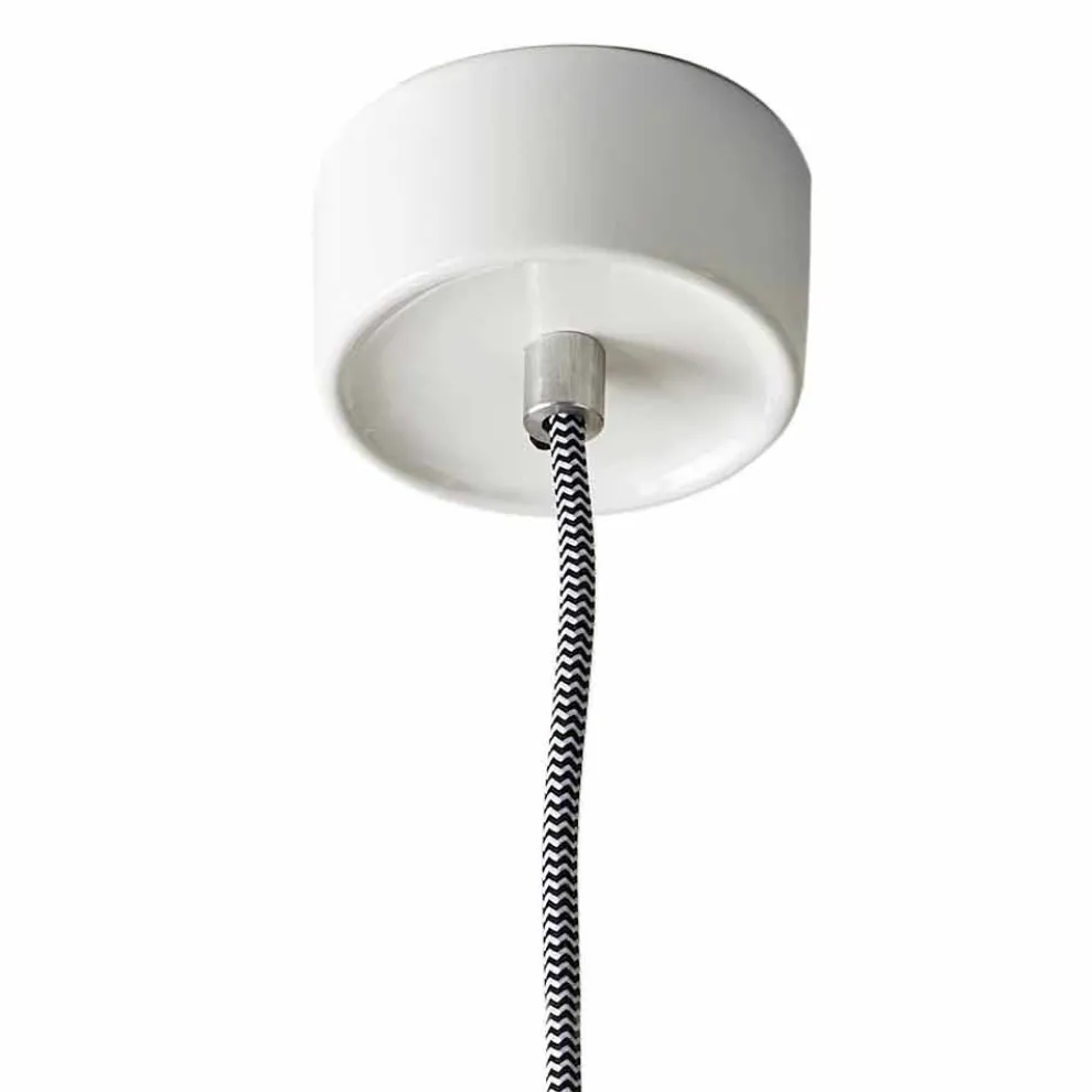 Moderne Pendelleuchte aus roter Keramik, hergestellt in Italy Asia