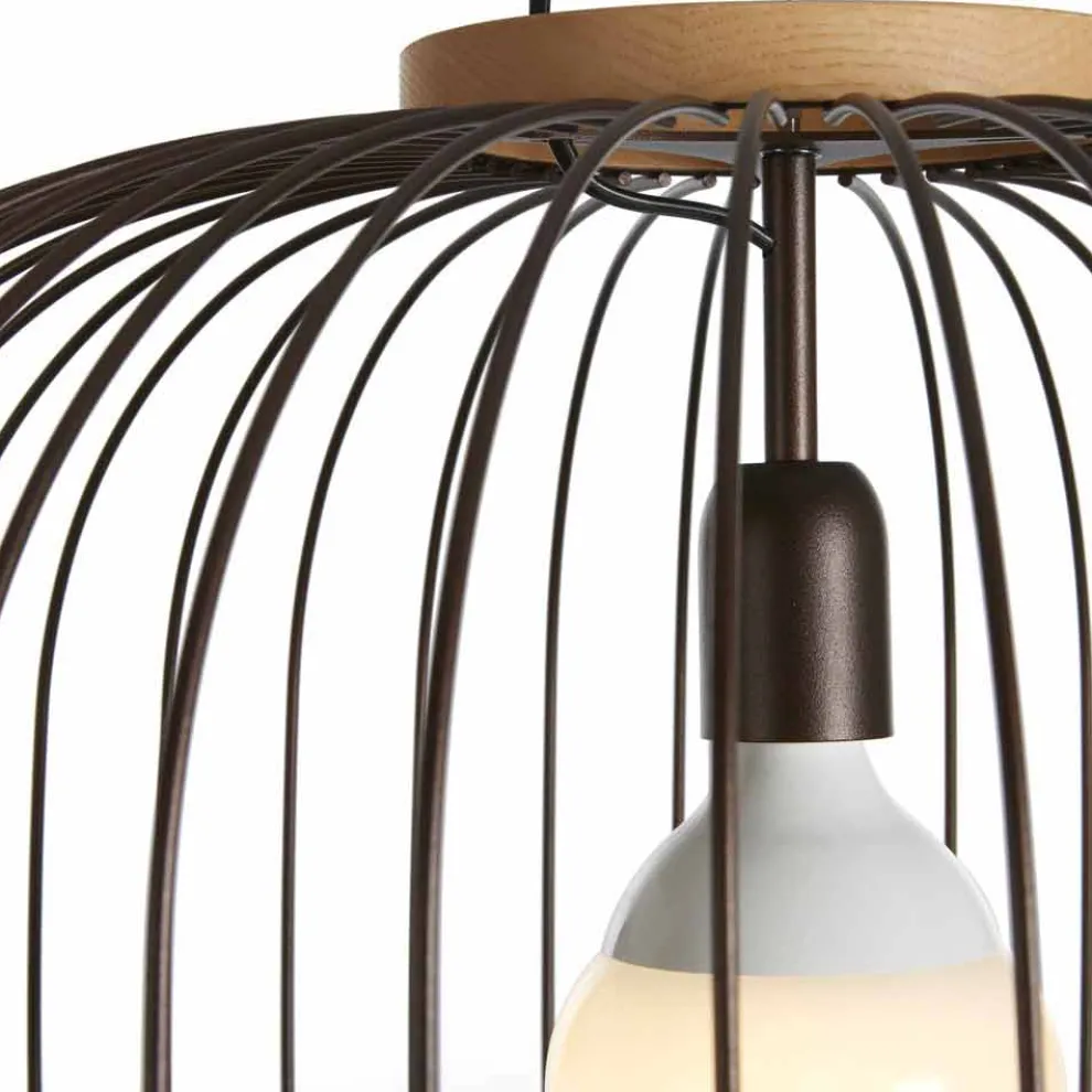 Moderne Pendelleuchte aus Stahl 48x H40x L.cavo100 cm Beren