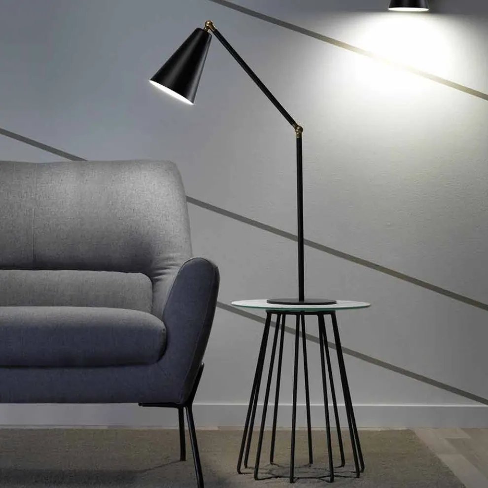Moderne Tischlampe mit Metallstruktur Made in Italy - Zaira