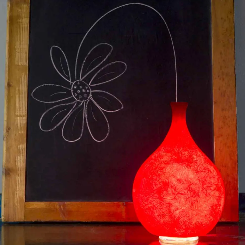 Moderne Tischlampe In-es.artdesign Luce2 in Nebulite