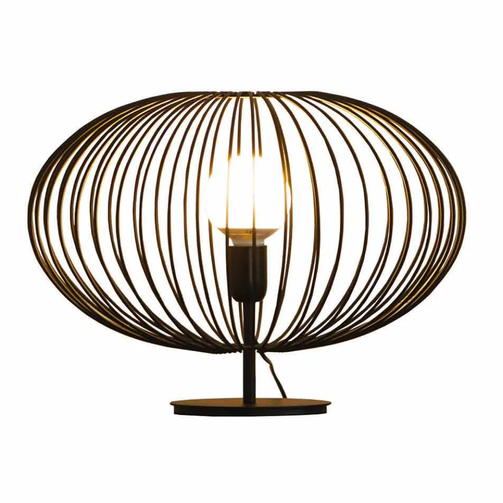 Moderne Tischlampe aus lackiertem Stahl, 48xH35 cm, Gabriella