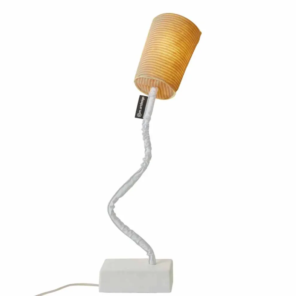 Moderne Tischlampe In-es.artdesign Paint T Stripe aus Wolle
