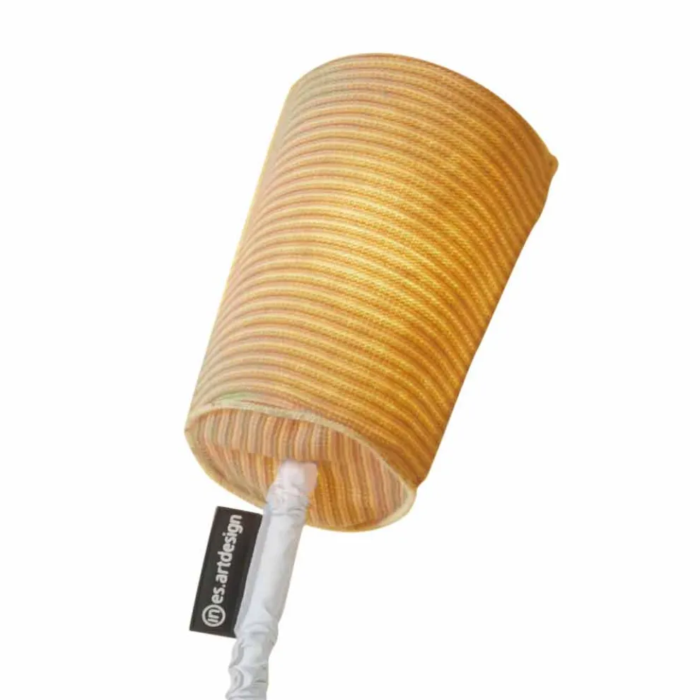 Moderne Tischlampe In-es.artdesign Paint T Stripe aus Wolle
