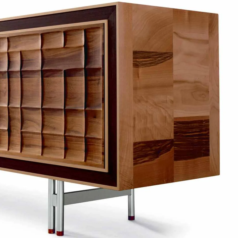 Moderne 3-türige Anrichte aus Massivholz Design Anna
