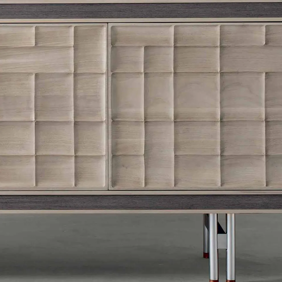 Moderne 3-türige Anrichte aus Massivholz Design Anna