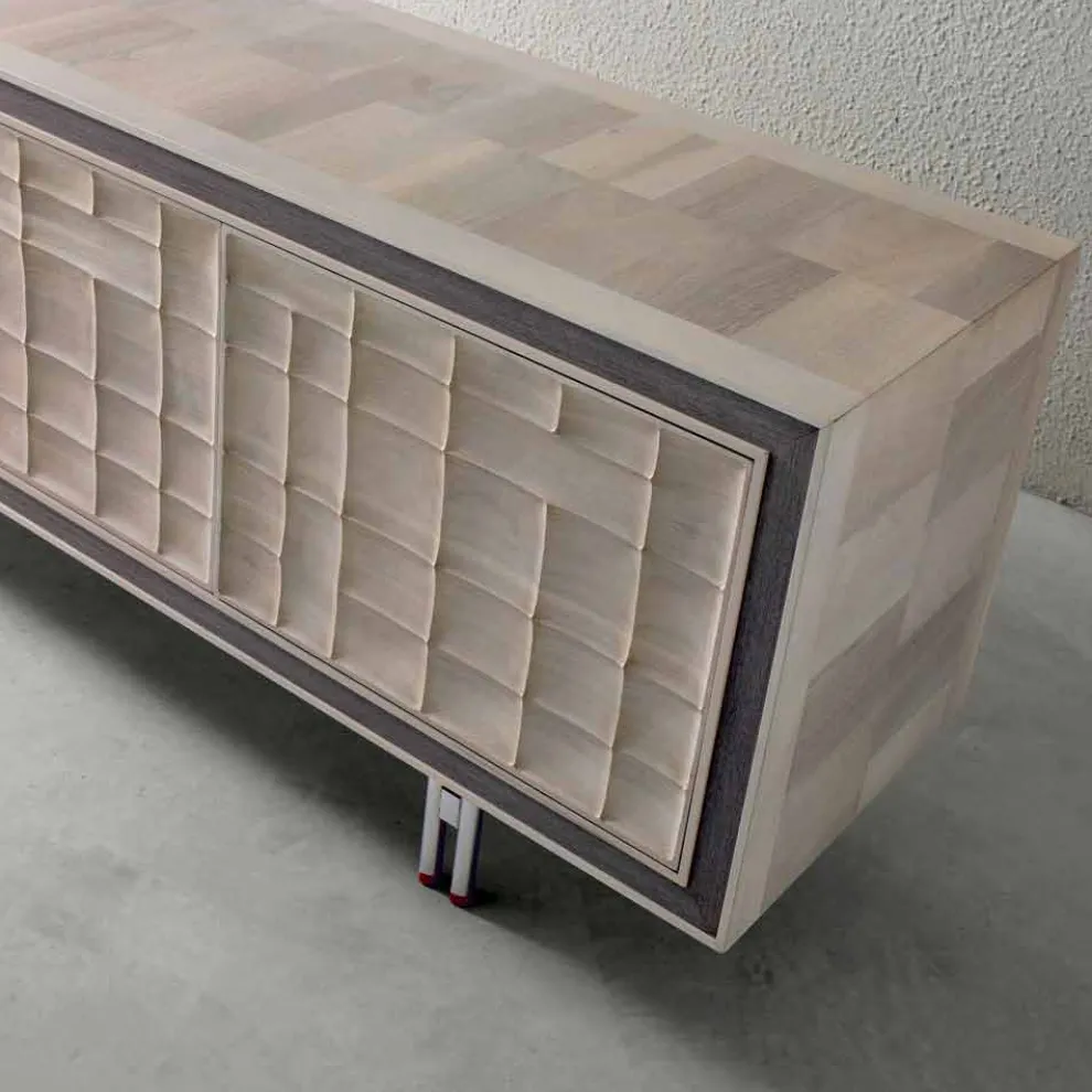 Moderne 3-türige Anrichte aus Massivholz Design Anna