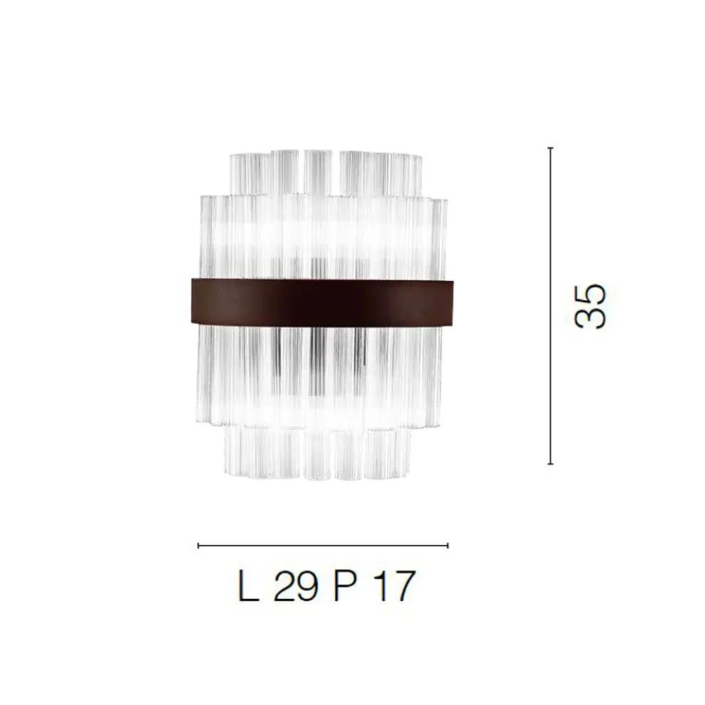 Moderne Wandlampe aus mundgeblasenem Luxusglas Made in Italy - Maesta
