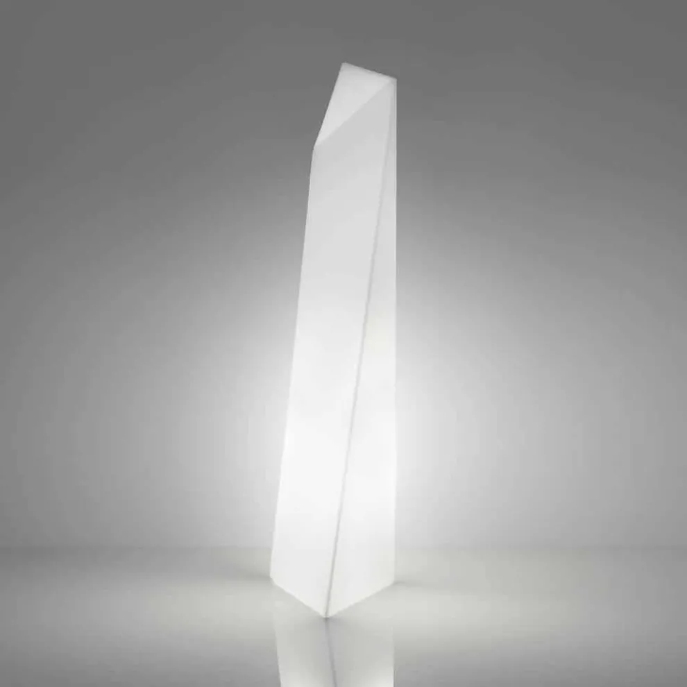Moderne weiße prismenförmige Stehlampe Slide Manhattan, hergestellt in Italien