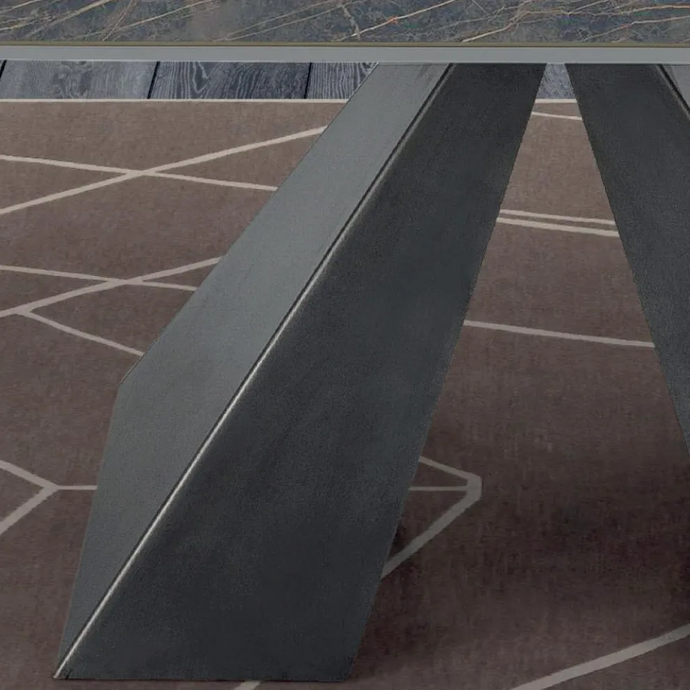 Moderner ausziehbarer Tisch bis 278 cm aus Made in Italy Keramik – Dalmatiner