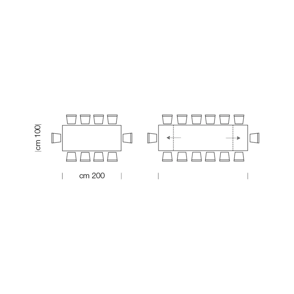 Moderner ausziehbarer Tisch bis 278 cm aus Made in Italy Keramik – Dalmatiner