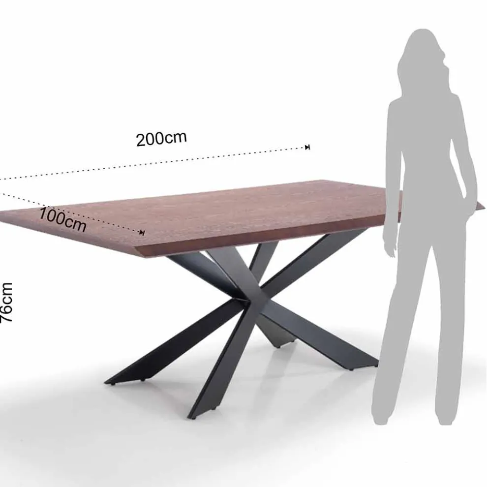 moderner Design Küchentisch aus Mdf und Metallo - Hoara