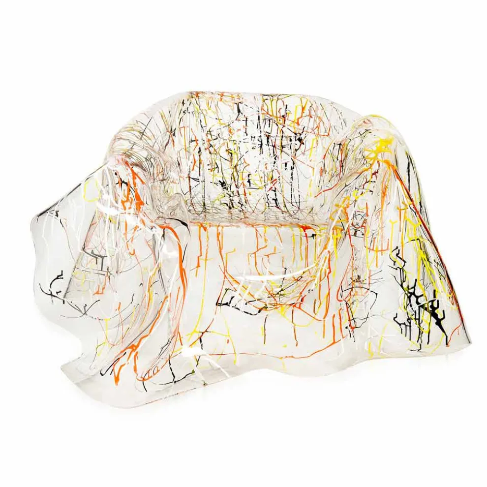 Moderner Design-Sessel aus mehrfarbigem Plexiglas Paris, hergestellt in Italien