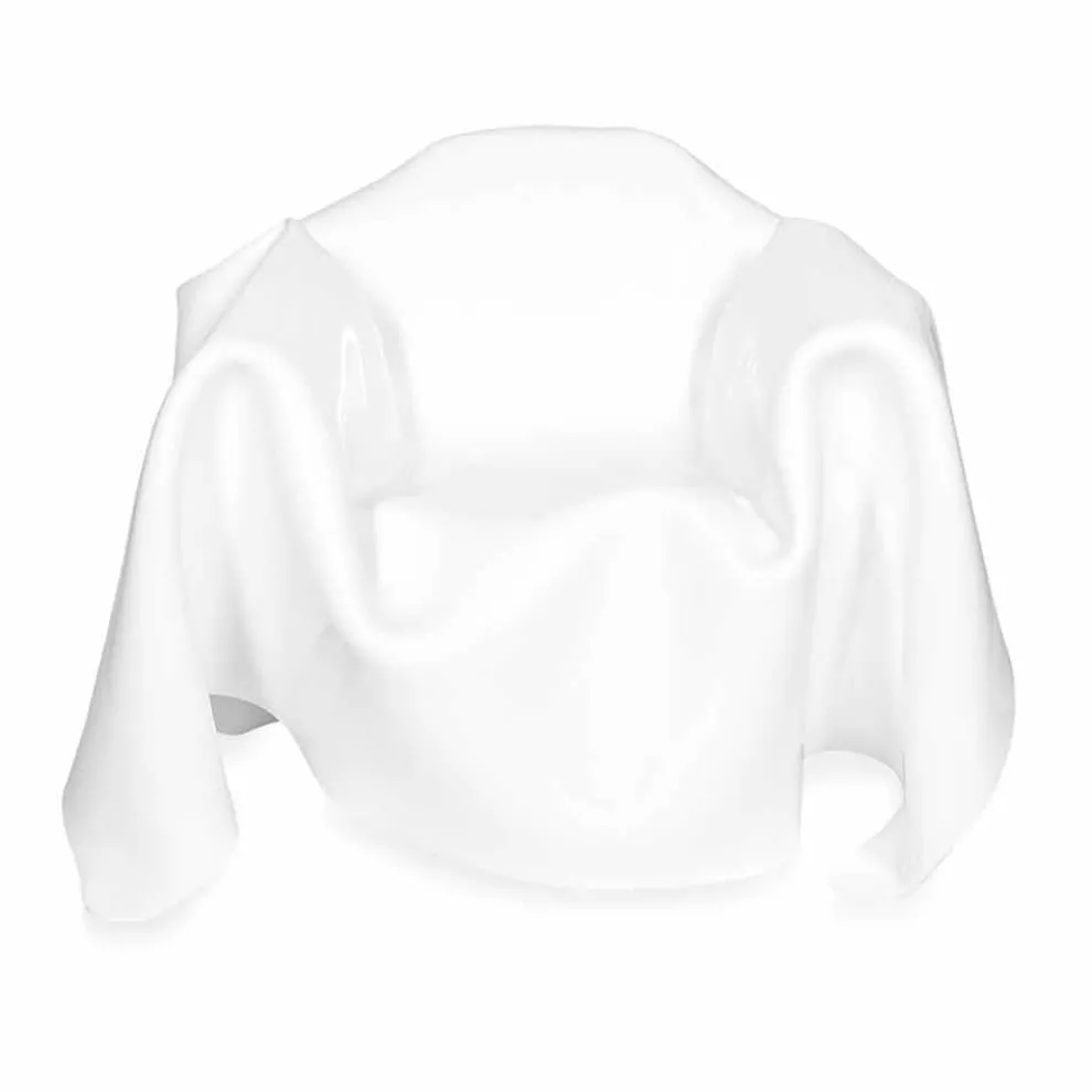 Moderner Design-Sessel aus weißem Plexiglas Paris, hergestellt in Italien