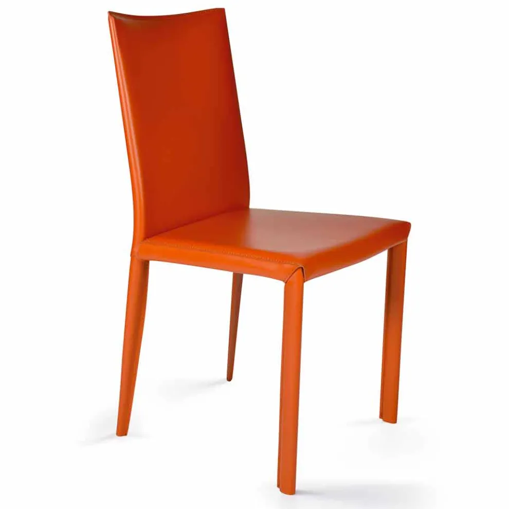 Moderner Designstuhl für Esszimmer H. 88,5 cm, Afrika made in Italy