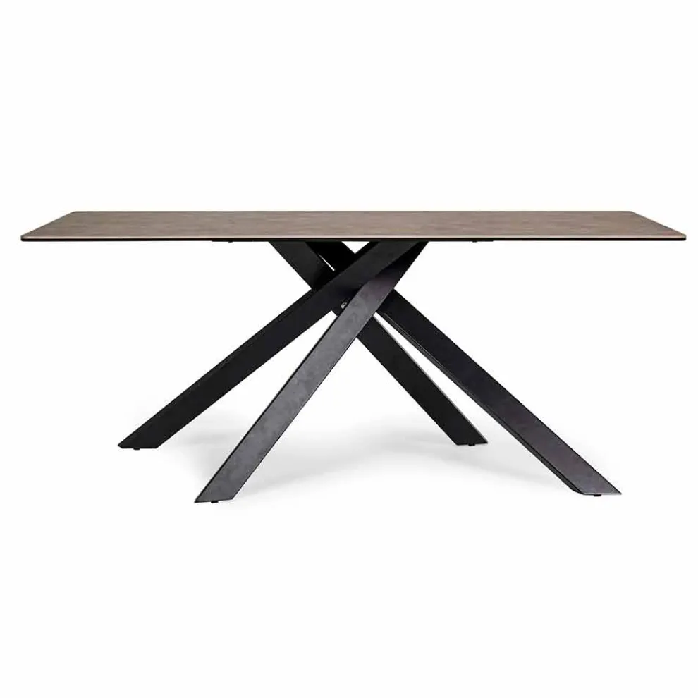 Moderner Esstisch mit Keramik- und Glasplatte Homemotion - Ringo