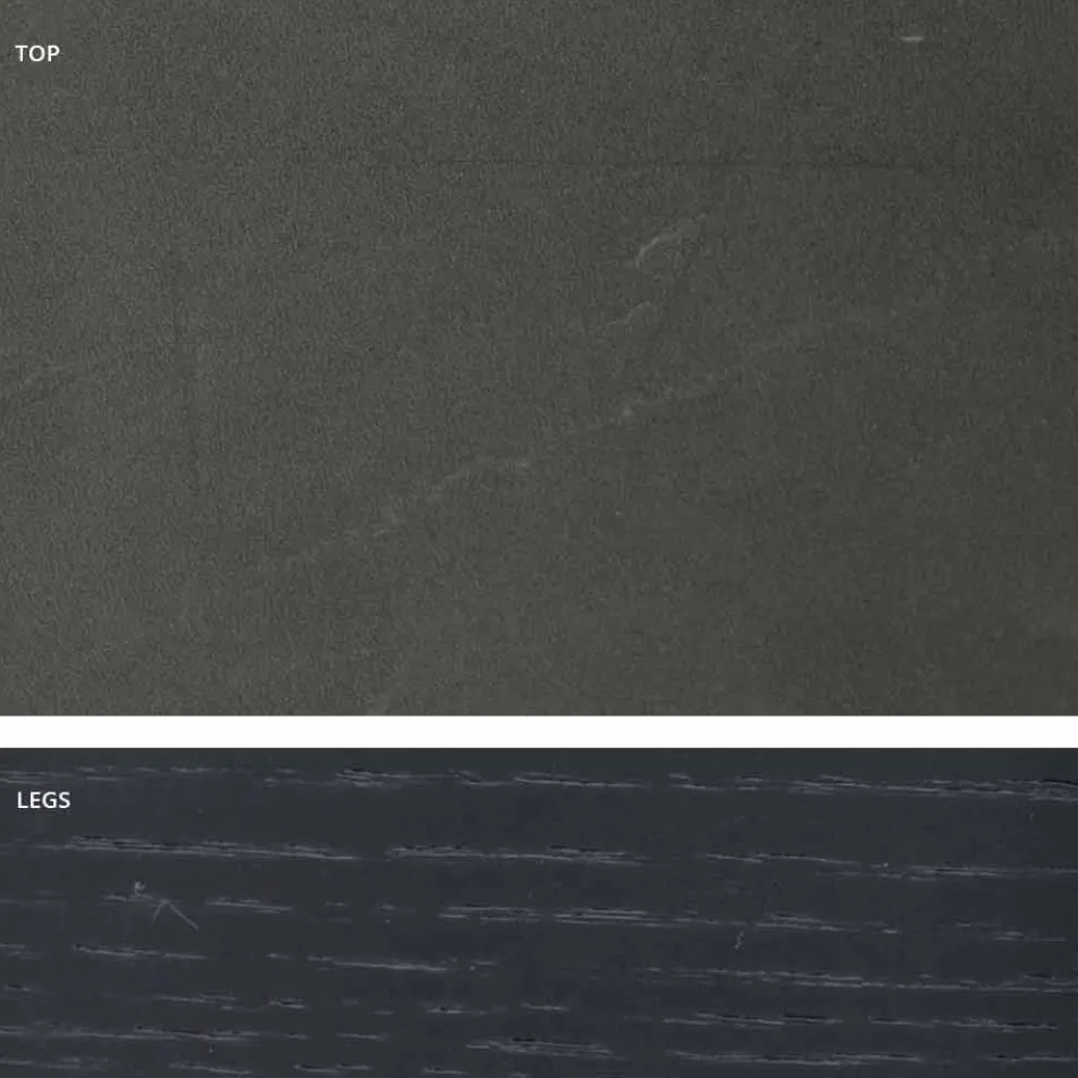 Moderner Esstisch mit Steingutplatte in Marmor Effekt made in Italy, Adrano