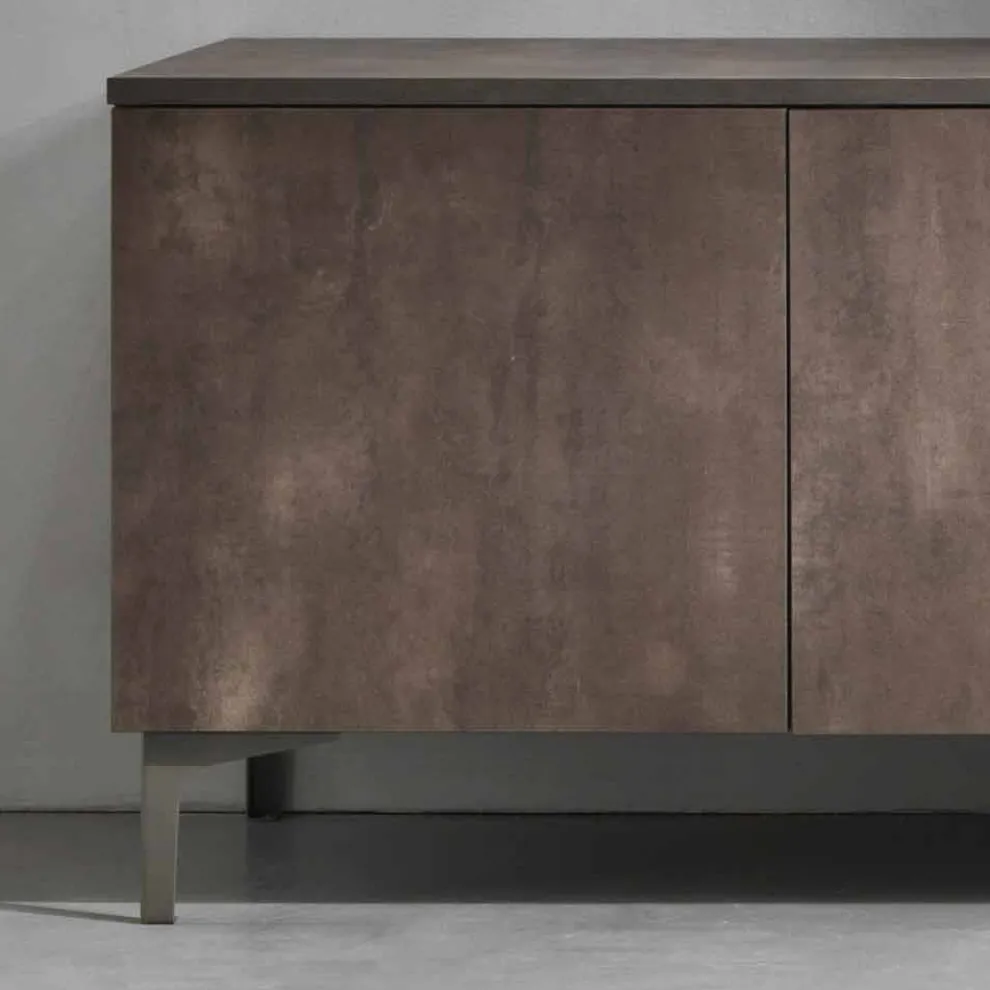 Moderner Fernsehschrank Melaminholz mit zwei Türen Hergestellt in Italien - Clemente