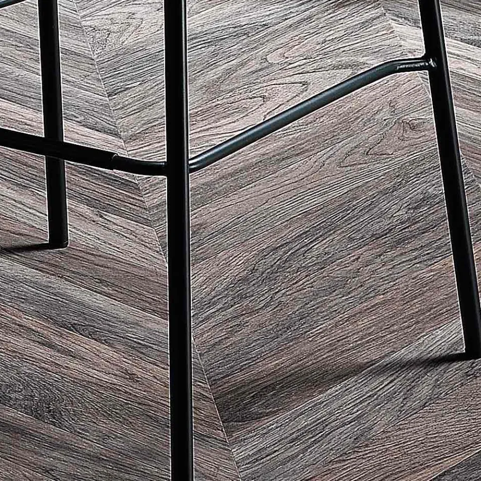 Moderner Hocker aus farbigem Metall und Stoff Made in Italy - Marianet