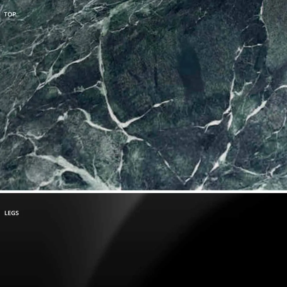 Moderner runder Tisch aus Carrara-Marmor und Marquinia, hergestellt in Italien – Dollars