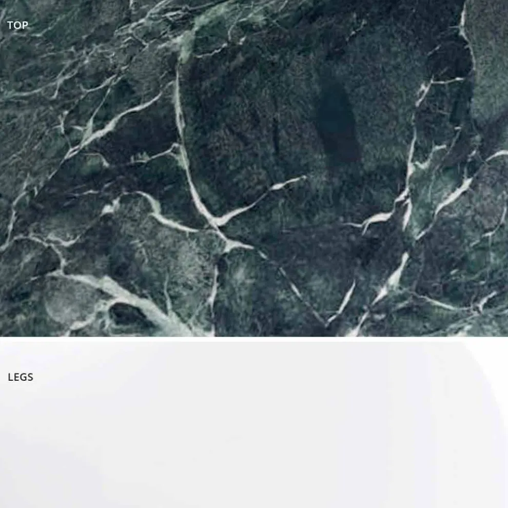 Moderner runder Tisch aus Carrara-Marmor und Marquinia, hergestellt in Italien – Dollars