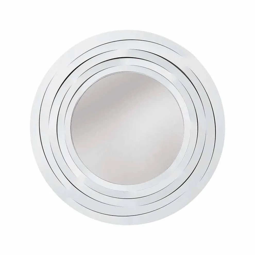 Moderner runder Wandspiegel aus farbigem Eisen Made in Italy - Origano