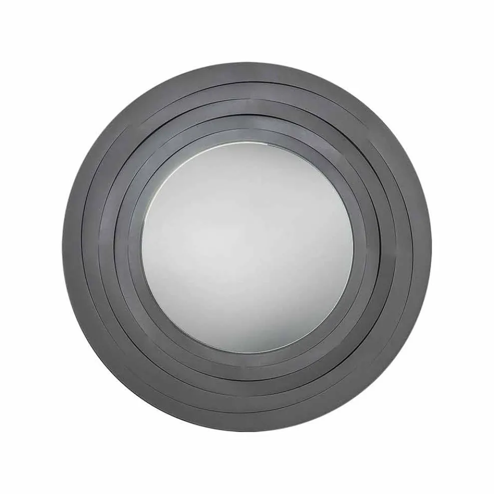 Moderner runder Wandspiegel aus farbigem Eisen Made in Italy - Origano