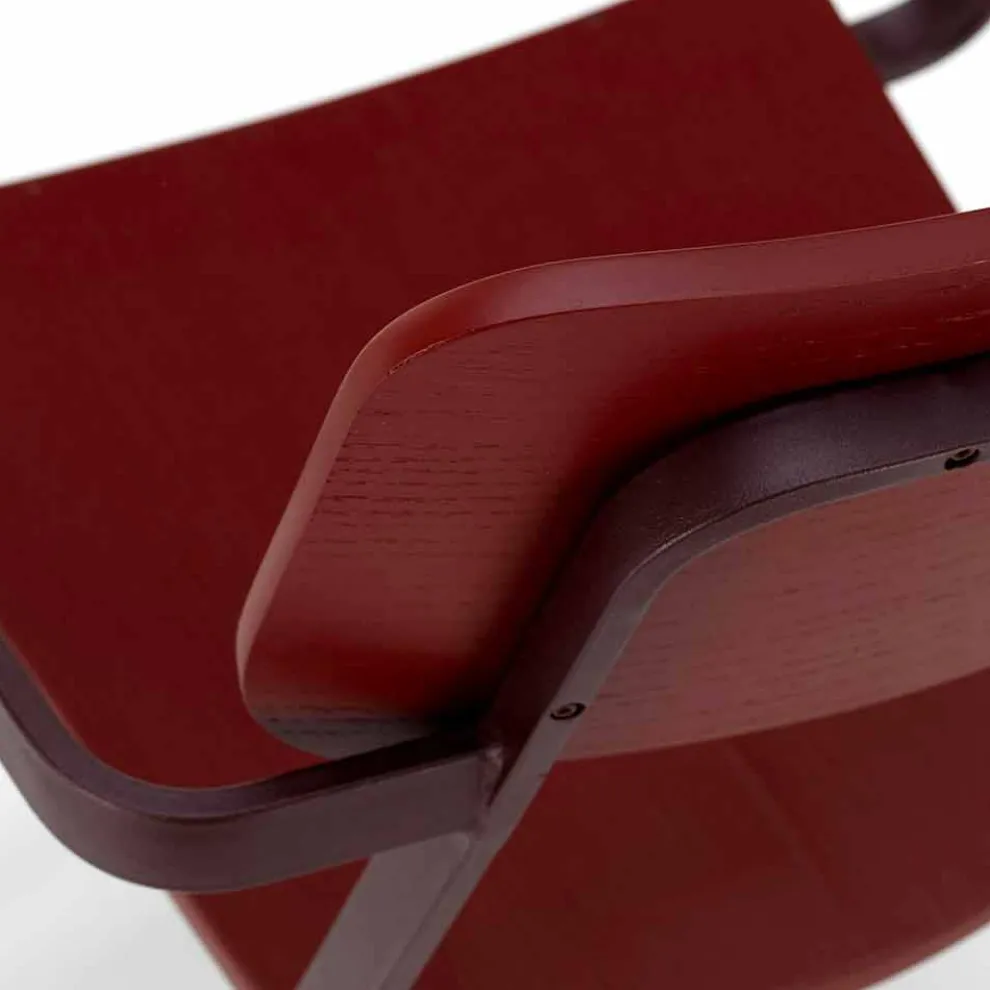 Moderner Sessel in modernem Design aus Metall und Holz 4 Stück -Elmas