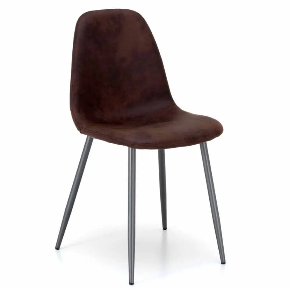 Moderner Stuhl aus Kunstleder Elice für Esszimmer oder Küche 4 Stück
