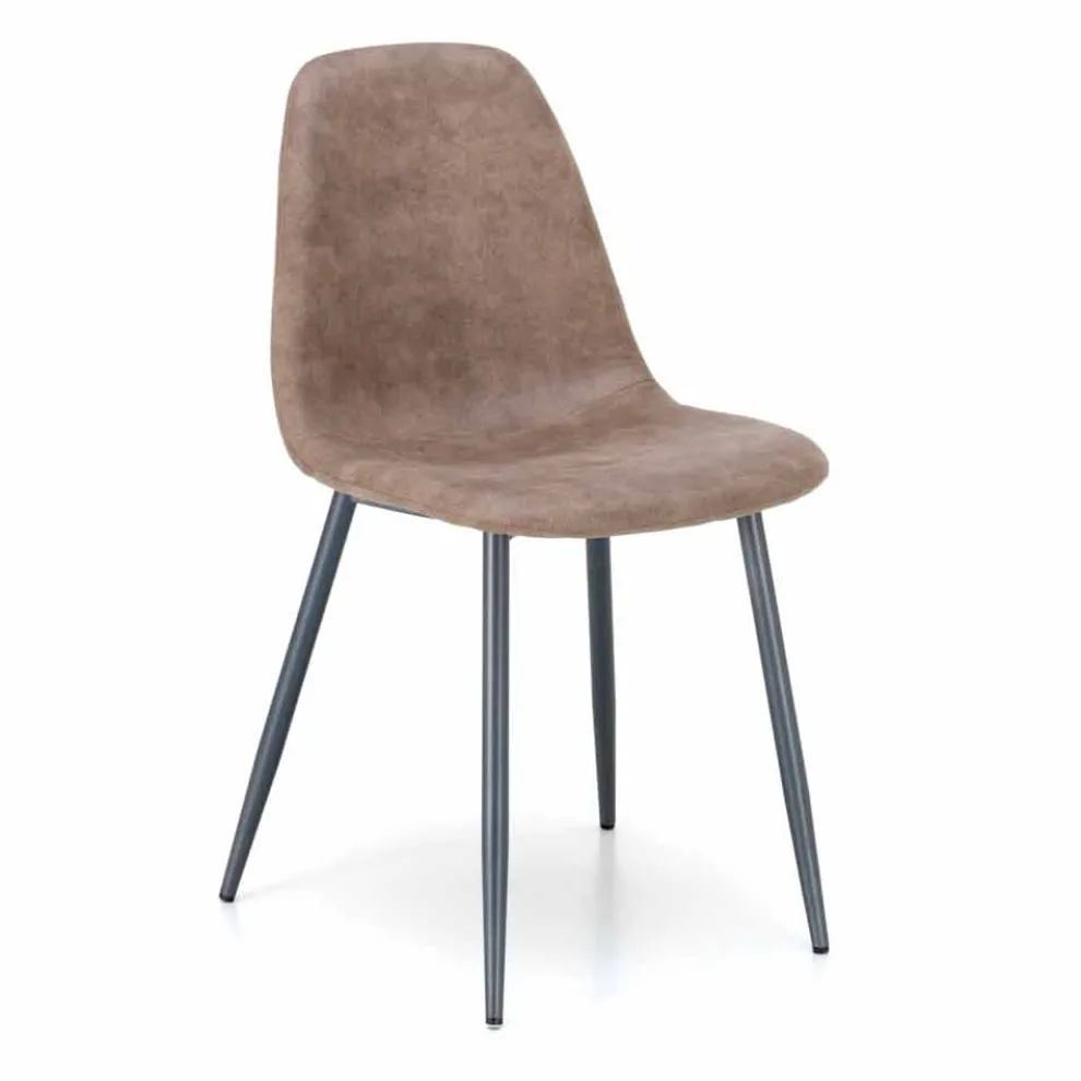 Moderner Stuhl aus Kunstleder Elice für Esszimmer oder Küche 4 Stück