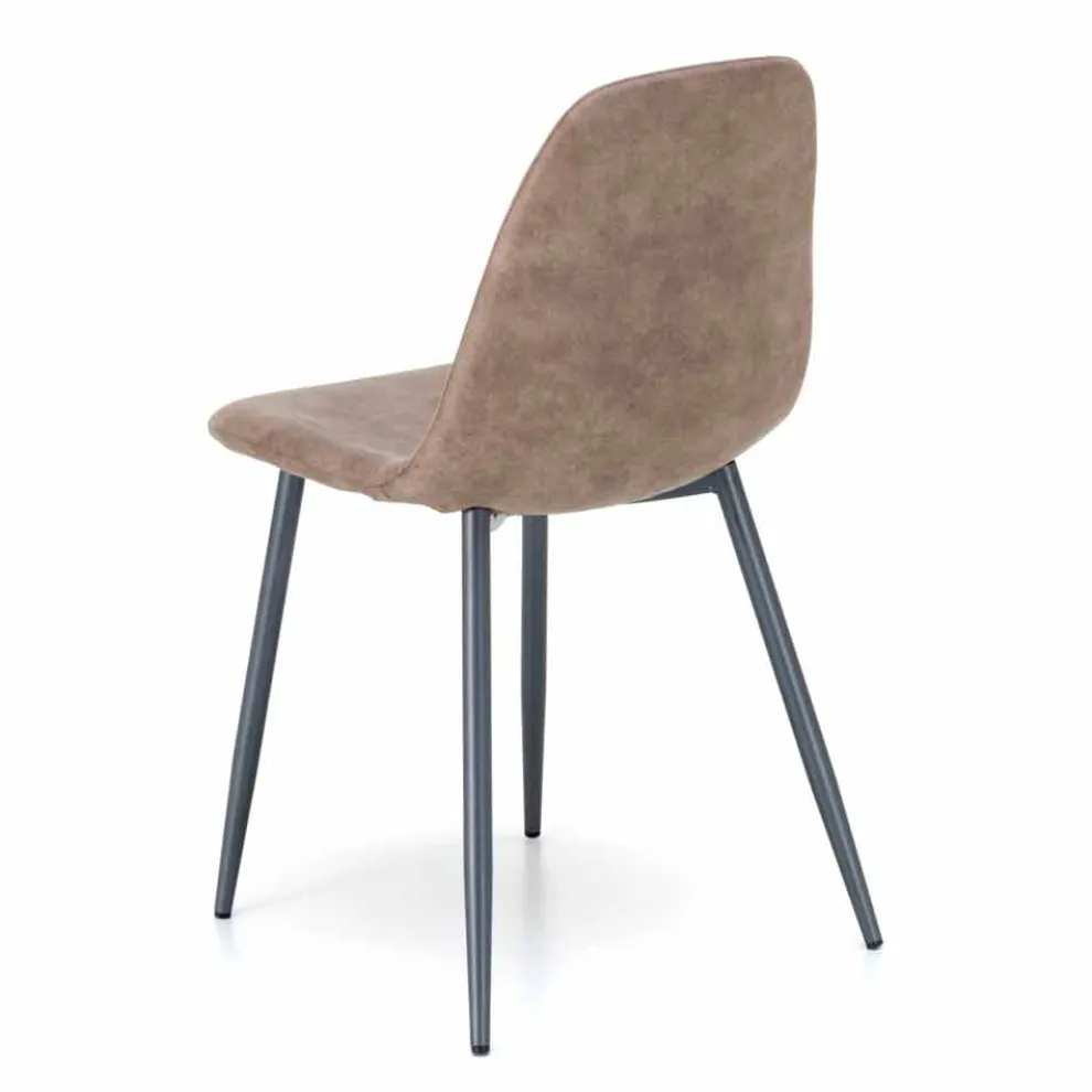 Moderner Stuhl aus Kunstleder Elice für Esszimmer oder Küche 4 Stück