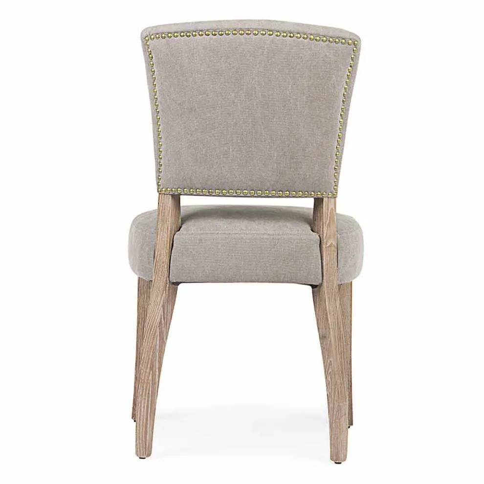 Moderner Stuhl für Esszimmer aus Stoff und Holz 2 Stück Homemotion - Pflaume